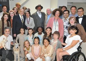Charles Strouse, Martin Charnin and Cast Photo